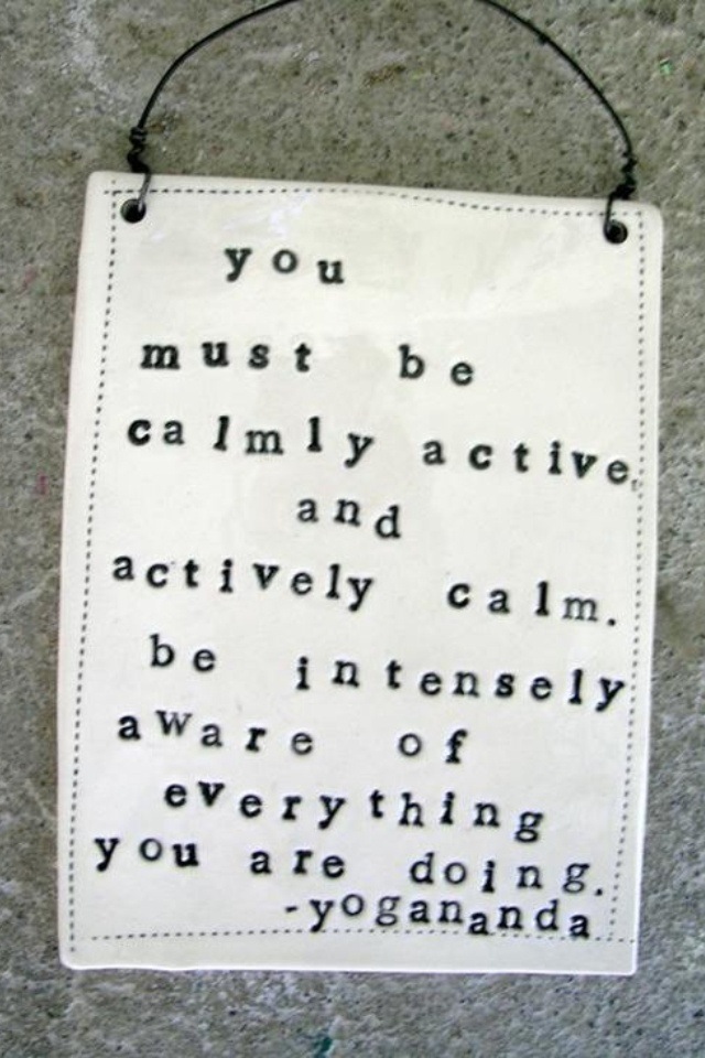 calmly active