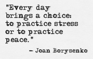 practice stress or peace
