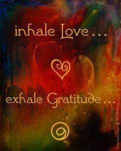inhale love exhale gratitude