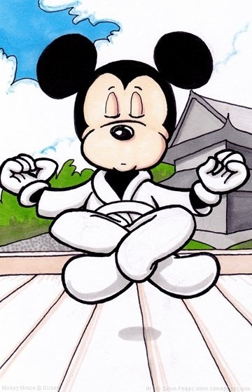 Mickey Mouse in Meditation