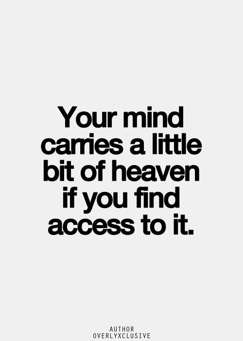 mind carries heaven